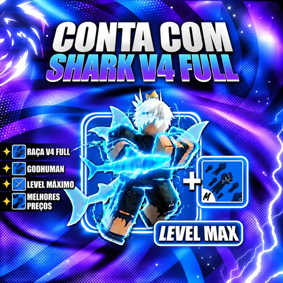 『 🧬 』 SHARK V4 FULL + GODHUMAN + LEVEL MÁX