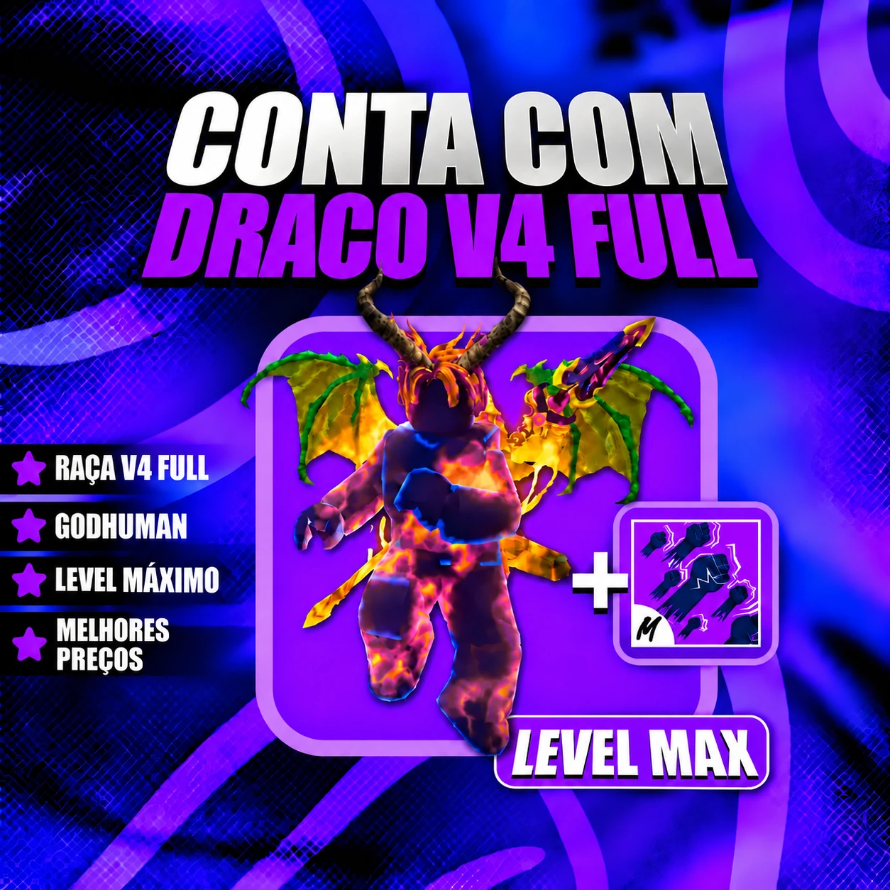 『 🧬 』 DRACO V4 FULL + GODHUMAN + LEVEL MÁX