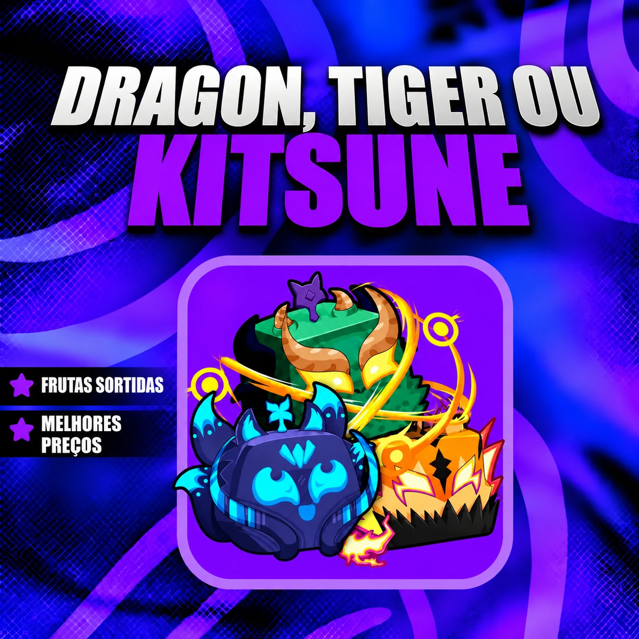 『 🎲 』 DRAGON, TIGER OU KITSUNE GARANTIDA