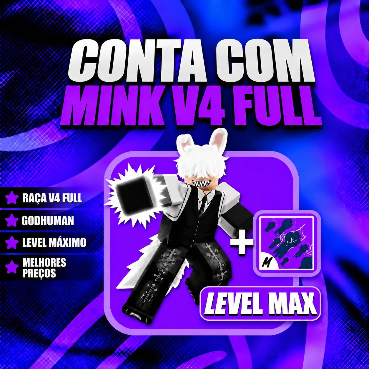 『 🧬 』 MINK V4 FULL + GODHUMAN + LEVEL MÁX